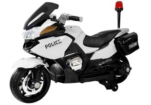 Bērnu elektriskais policijas motocikls HZB118, balts cena un informācija | Bērnu elektroauto | 220.lv