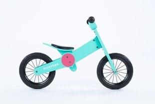 Деревянный балансировочный велосипед - Moovkee, синий цена и информация | Балансировочные велосипеды | 220.lv