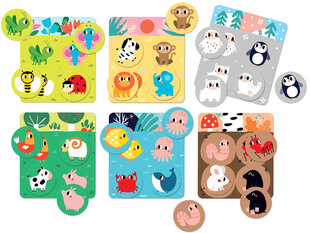 Izglītojoša puzle - Dzīvnieki, 24 daļas cena un informācija | Rotaļlietas zīdaiņiem | 220.lv