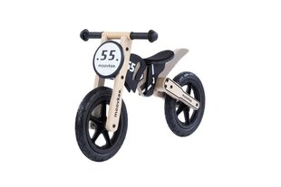 Деревянный сбалансированный мотоцикл - Moovkee, черный цена и информация | Балансировочные велосипеды | 220.lv