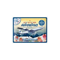 Metāla plāksne 30x40 cm / Pan Am - New Adventures cena un informācija | Dārza dekori | 220.lv