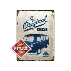 Металлическая пластина 30x40 см / VW Bulli The Original Ride Metallic цена и информация | Декоры для сада | 220.lv