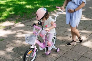Bērnu velosipēds TomaBike Little Princess, 16", rozā cena un informācija | Velosipēdi | 220.lv