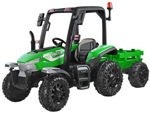 Elektriskais traktors 4x4, zaļš cena un informācija | Bērnu elektroauto | 220.lv