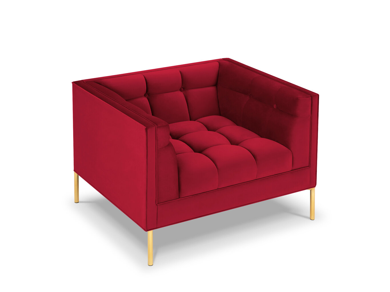 Velūra krēsls Micadoni Home Karoo, sarkans cena un informācija | Atpūtas krēsli | 220.lv