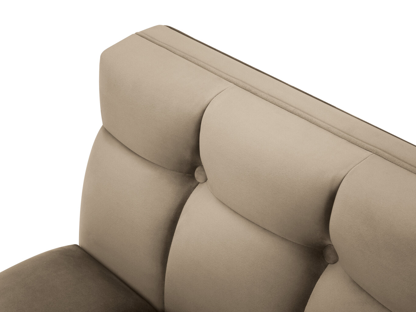 Divvietīgs velūra dīvāns Micadoni Home Karoo, smilškrāsas cena un informācija | Dīvāni | 220.lv