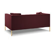 Divvietīgs dīvāns Micadoni Home Karoo, tumši sarkans cena un informācija | Dīvāni | 220.lv