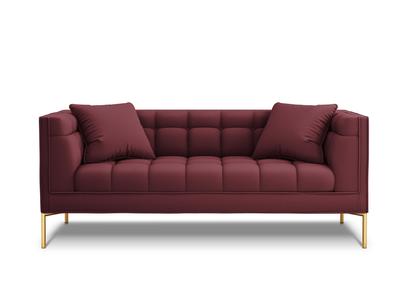 Divvietīgs dīvāns Micadoni Home Karoo, tumši sarkans cena un informācija | Dīvāni | 220.lv