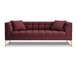 Trīsvietīgs dīvāns Micadoni Home Karoo, tumši sarkans cena un informācija | Dīvāni | 220.lv
