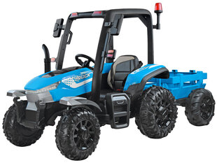 Elektriskais traktors 4x4, zils cena un informācija | Bērnu elektroauto | 220.lv