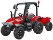 Elektriskais traktors 4x4, sarkans cena un informācija | Bērnu elektroauto | 220.lv