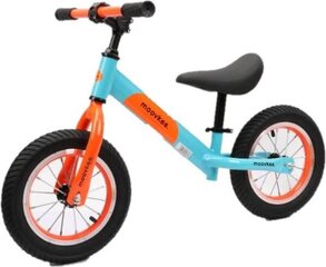 Līdzsvara velosipēds - Moovkee, 12 collas, zils ar oranžu цена и информация | Балансировочные велосипеды | 220.lv