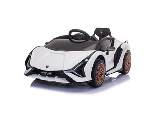 Automašīna Lamborghini Sian, 12v, ar paceļamām durvīm, balta cena un informācija | Bērnu elektroauto | 220.lv