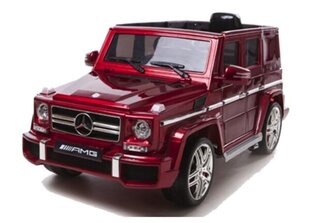Mercedes G63 12v с музыкальным модулем, глянцевый красный цена и информация | Электромобили для детей | 220.lv