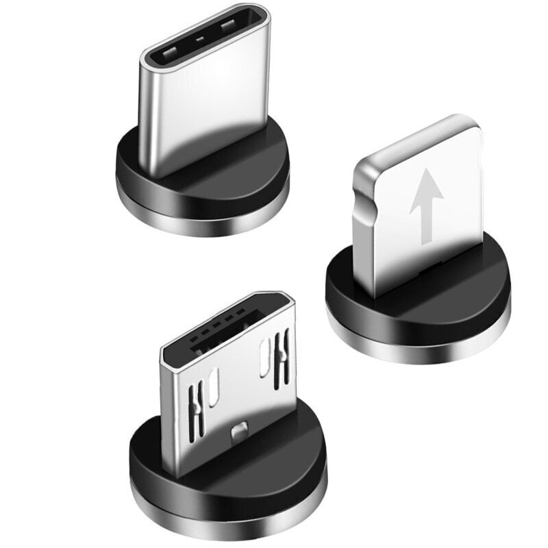 Vads, kabelis, magnētiskais lādētājs 3in1 (Micro USB, type-C, iPhone lightning) telefonam cena un informācija | Savienotājkabeļi | 220.lv