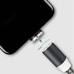 Vads, kabelis, magnētiskais lādētājs 3in1 (Micro USB, type-C, iPhone lightning) telefonam kaina ir informacija | Lādētāji un adapteri | 220.lv