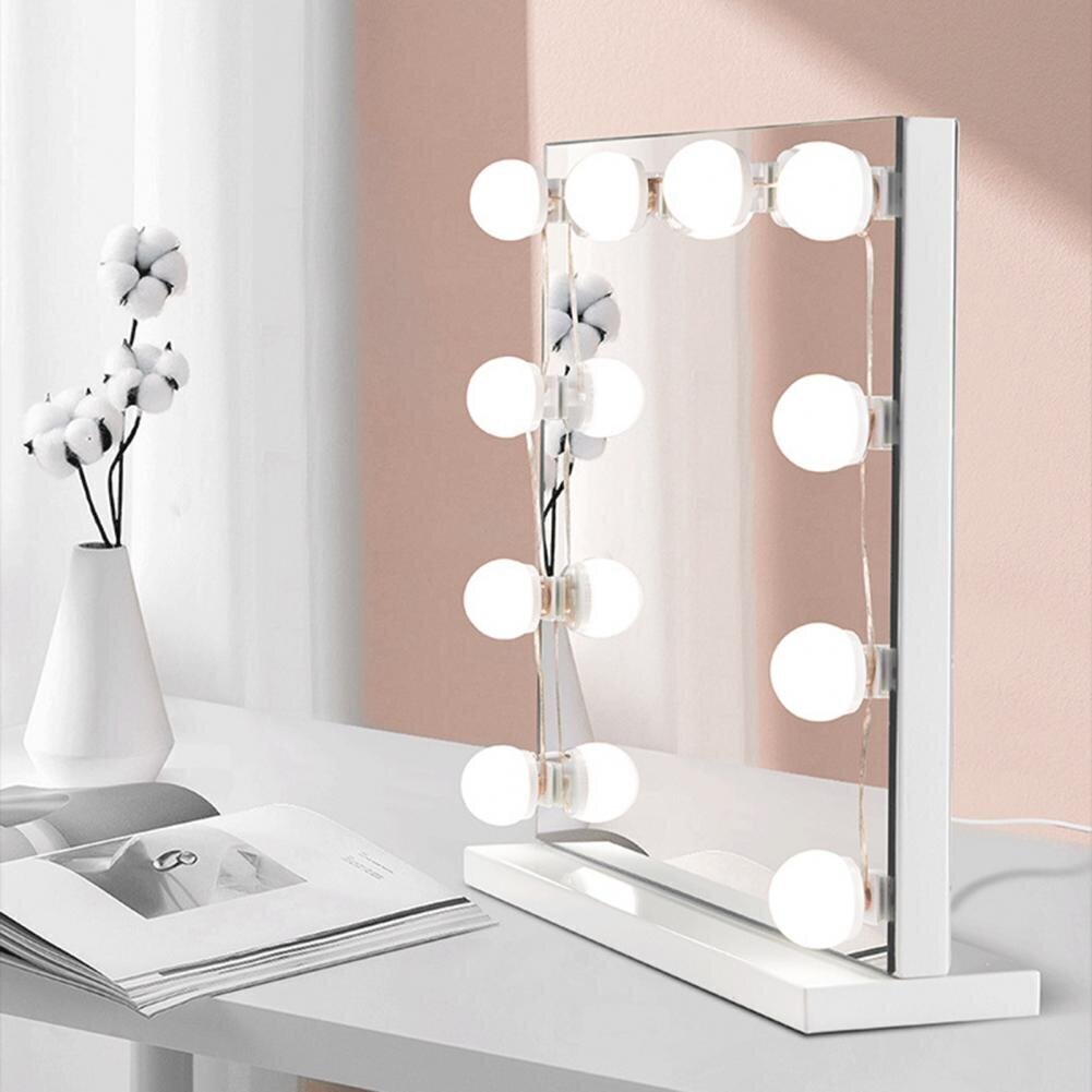 Līmējošās LED gaismas spogulim, vannas istabai, tualetes spogulim cena un informācija | Kosmētikas somas, spoguļi | 220.lv