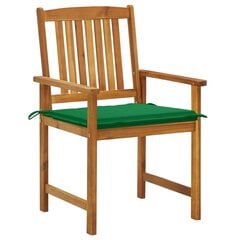 vidaXL dārza krēsli ar matračiem, 6 gab., akācijas masīvkoks cena un informācija | Dārza krēsli | 220.lv