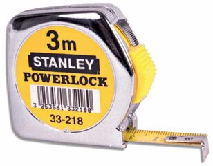 Mērlente Stanley, 3 m cena un informācija | Rokas instrumenti | 220.lv