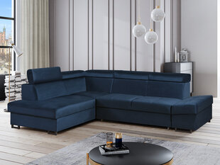 Stūra dīvāns Merlin, zils цена и информация | Угловые диваны | 220.lv