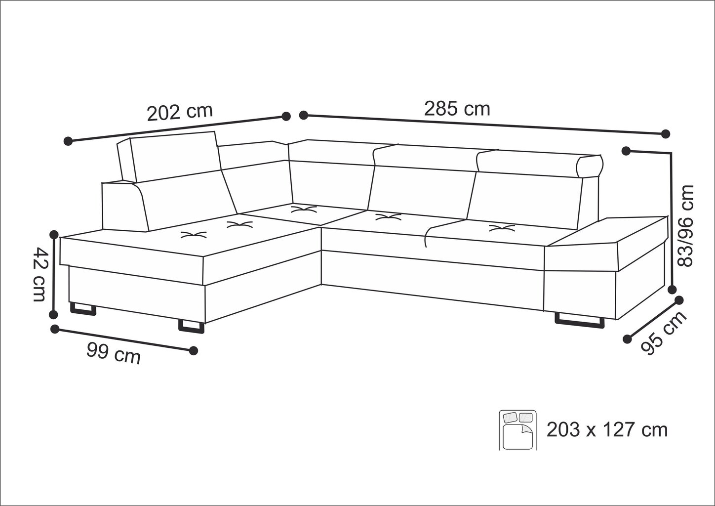 Stūra dīvāns Merlin, zils cena un informācija | Stūra dīvāni | 220.lv