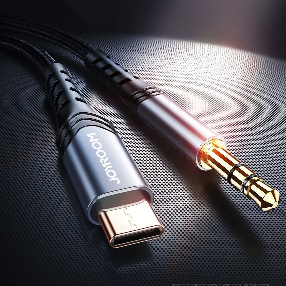 Kabelis Joyroom stereo audio AUX cable 3,5 mm mini jack - USB Type C for smartphone, 1 m (SY-A03) цена и информация | Kabeļi un vadi | 220.lv