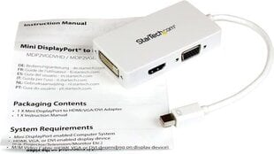 Adapteris StarTech MDP2VGDVHDW Mini DisplayPort to VGA/DVI/HDMI цена и информация | Адаптеры и USB разветвители | 220.lv