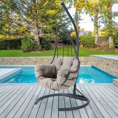 Кресло подвесное Floriane Garden Kirlangic, серое цена и информация | Садовые стулья, кресла, пуфы | 220.lv