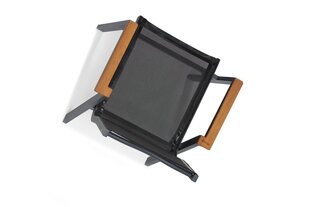 6-u āra krēslu komplekts Floriane Garden Ottowa, melns cena un informācija | Dārza krēsli | 220.lv