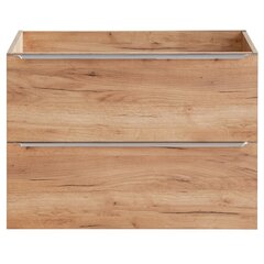 Подвесной шкаф под умывальник Hakano Barios, 80x46 см, коричневый цена и информация | Шкафчики для ванной | 220.lv