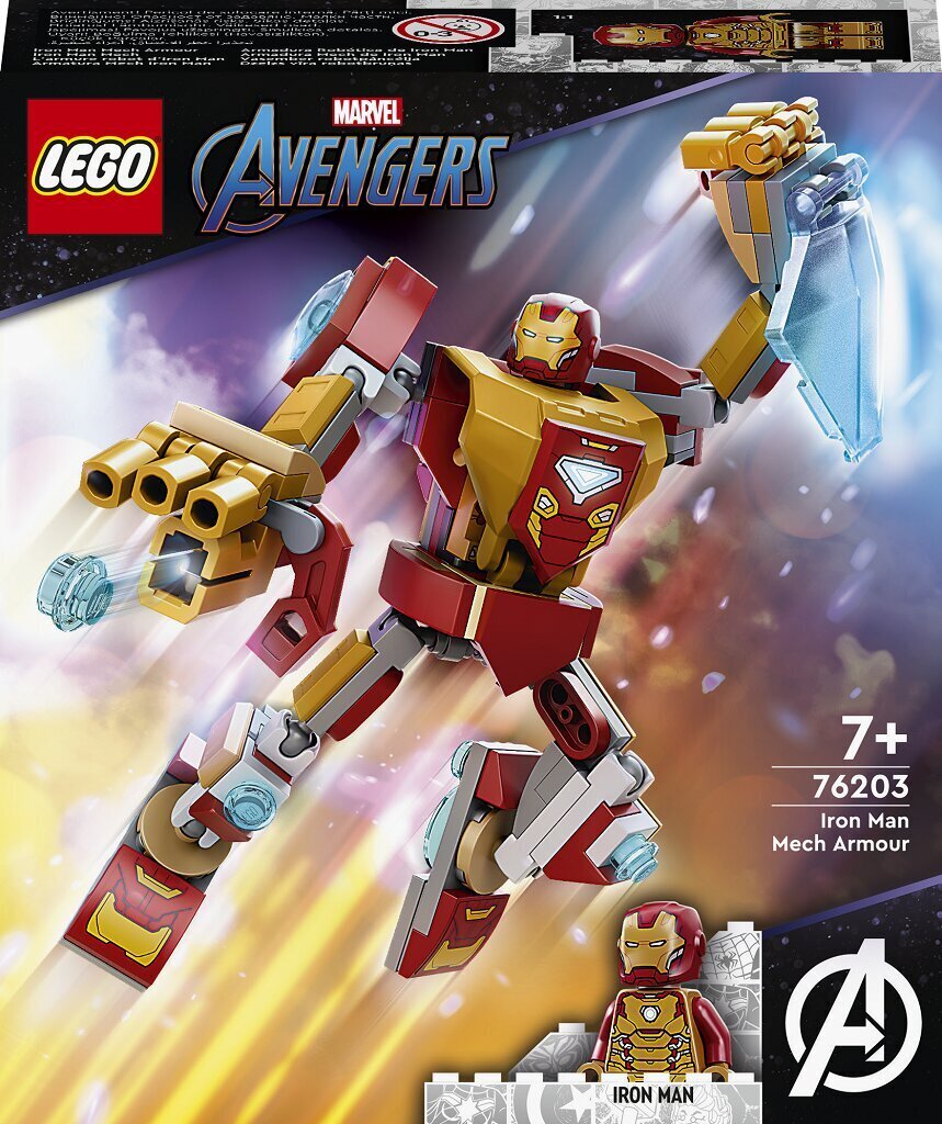 76203 LEGO® Marvel Бронеробот Железного человека цена | 220.lv