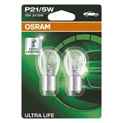 Автомобильная лампа OS7528ULT-02B Osram OS7528ULT-02B P21/5W 21/5W 12В (2 шт) цена и информация | Автомобильные лампочки | 220.lv