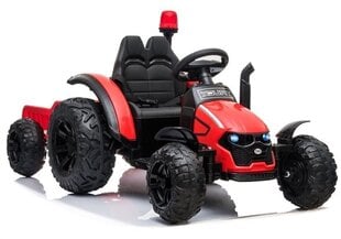 Bērnu elektromobiļa traktors HZB-200 ar piekabi, sarkans cena un informācija | Bērnu elektroauto | 220.lv