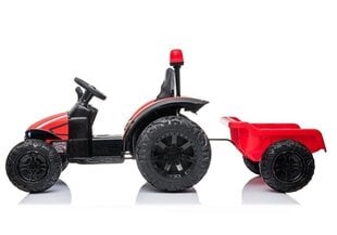 Bērnu elektromobiļa traktors HZB-200 ar piekabi, sarkans cena un informācija | Bērnu elektroauto | 220.lv