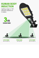 Настенный светильник для наружного освещения с дистанционным управлением 108COB цена и информация | Уличное освещение | 220.lv