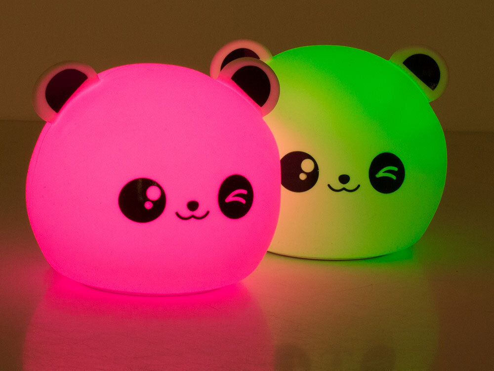 LED bērnu naktslampiņa Panda RGB (skārienjūtīga) cena un informācija | Lampas bērnu istabai | 220.lv