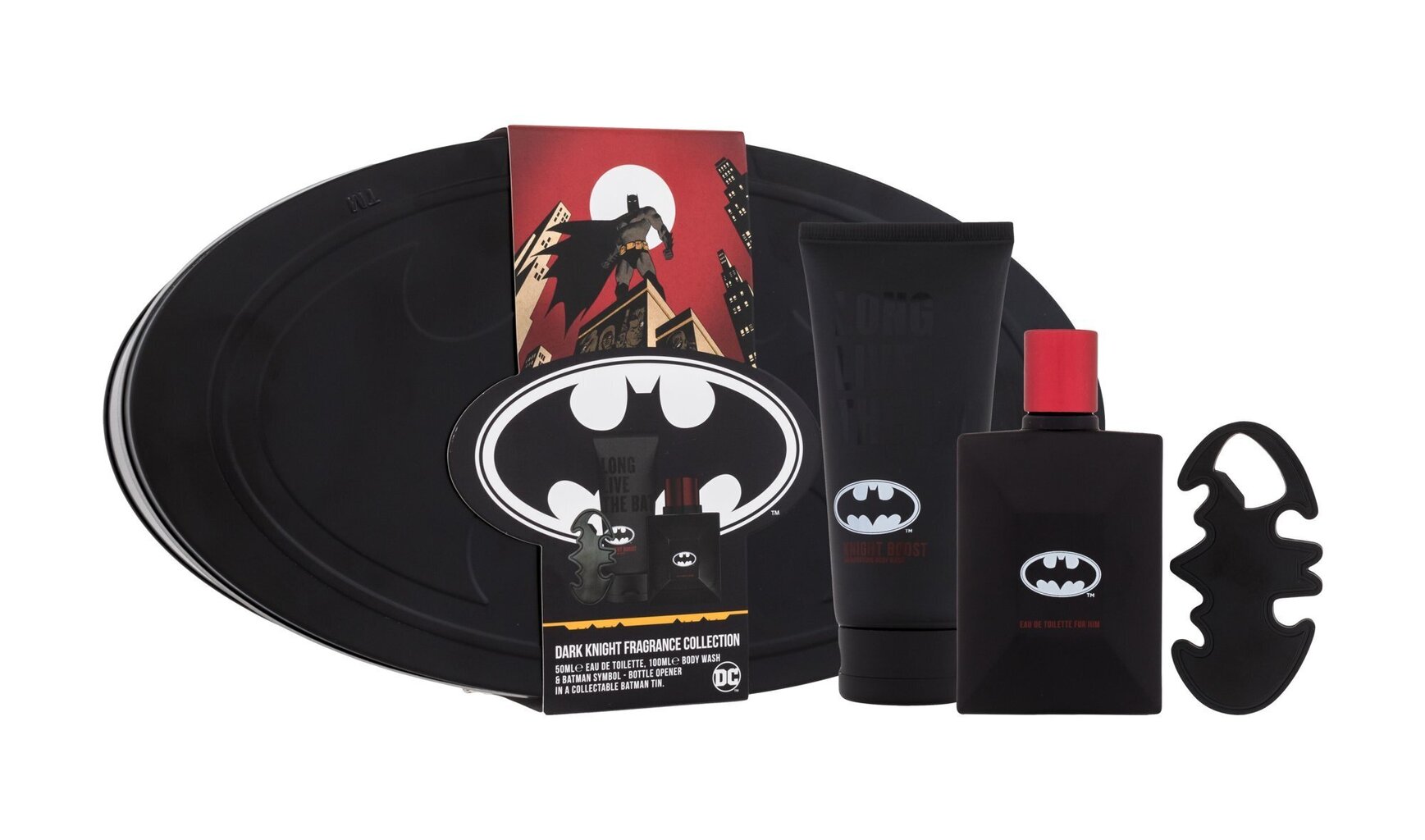Komplekts bērniem Dc Comics Batman Dark Knight: EDT zēniem 50 ml + dušas želeja 100 ml + pudeļu attaisāmais cena un informācija | Bērnu smaržas | 220.lv