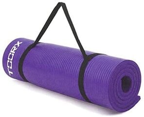 Коврик для упражнений TOORX MAT-185, 172x61x1.2 см, фиолетовый цена и информация | Коврики для йоги, фитнеса | 220.lv