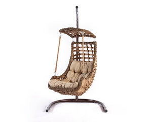 Подвесное кресло Floriane Garden Alacati, коричневое цена и информация | Садовые стулья, кресла, пуфы | 220.lv
