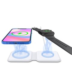 Беспроводная зарядка смартфона 4smarts Wireless Charger / Apple Watch / USB-C / 15Вт / LED цена и информация | Зарядные устройства для телефонов | 220.lv