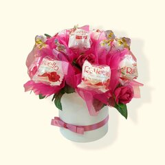 Белое перо - композиция из конфет Вкусные цветы цена и информация | Сладости | 220.lv