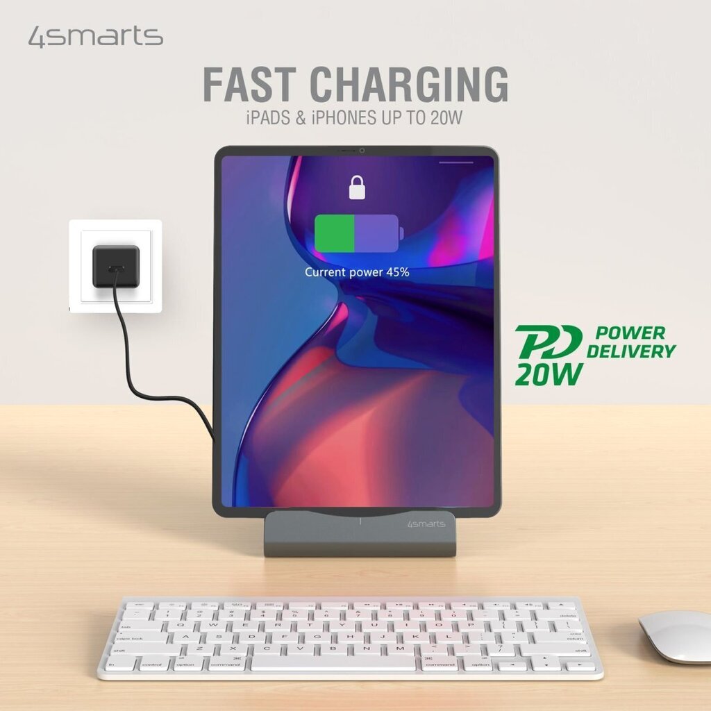 4smarts VoltDock Tablet Lightning 20W cena un informācija | Lādētāji un adapteri | 220.lv