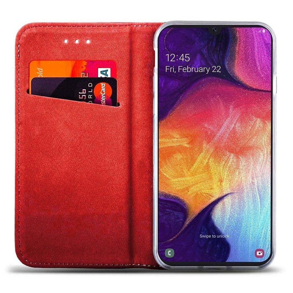 Hallo Smart Magnet Book Case Grāmatveida Maks Telefonam Samsung Galaxy A53 Sarkans cena un informācija | Telefonu vāciņi, maciņi | 220.lv