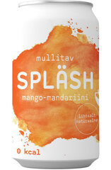 Gāzēts ūdens ar mango-mandarīnu garšu Spläsh, 330 ml, kastītē 24 gab. cena un informācija | Atsvaidzinoši dzērieni | 220.lv