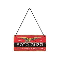 Metāla plāksne 10x20 cm / Moto Guzzi logotips cena un informācija | Interjera priekšmeti | 220.lv