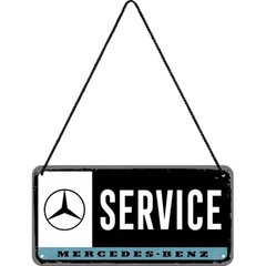 Metāla plāksne 10x20 cm / Mercedes-Benz Service cena un informācija | Interjera priekšmeti | 220.lv