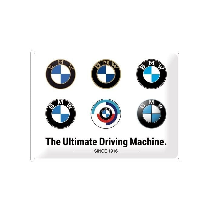 Metāla plāksne 30x40 cm / BMW - Evolution logo cena un informācija | Interjera priekšmeti | 220.lv