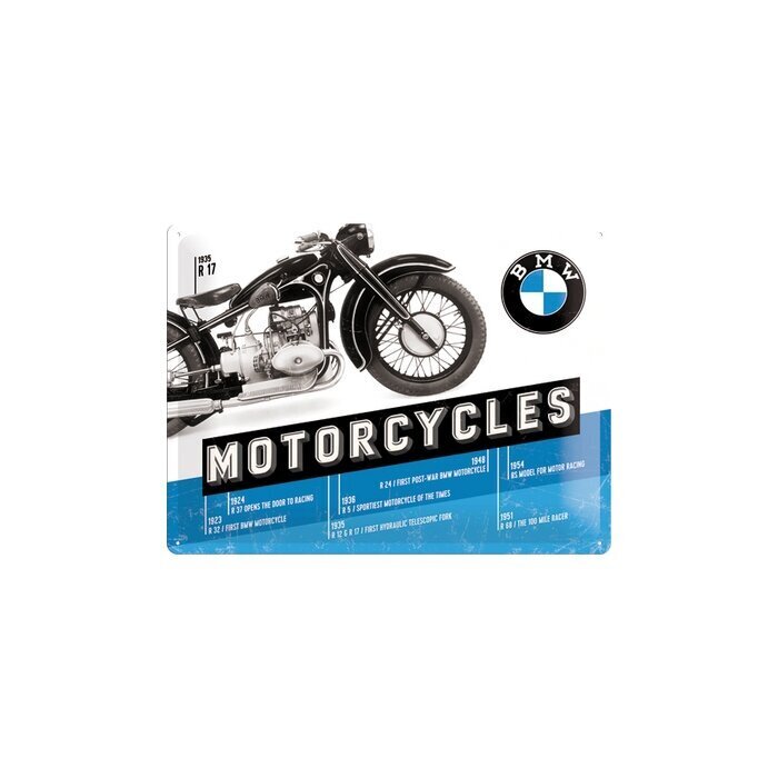 Metāla plāksne 30x40 cm / BMW Motorcycles R 17 cena un informācija | Interjera priekšmeti | 220.lv