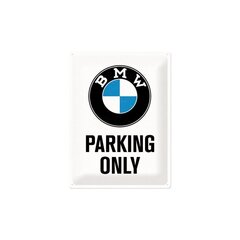 Metāla plāksne 30x40 cm / BMW Parking only cena un informācija | Interjera priekšmeti | 220.lv