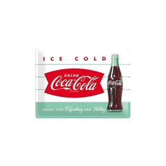 Metāla plāksne 30x40 cm / Coca Cola Ice cold cena un informācija | Interjera priekšmeti | 220.lv